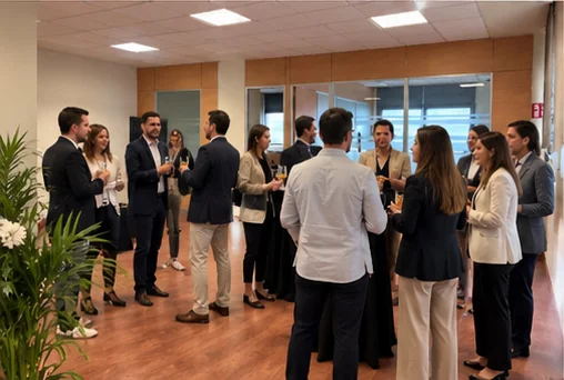Recreación de un evento de networking entre profesionales